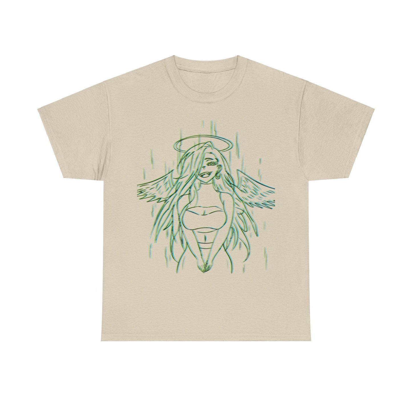 3D Anime Angel Girl Cotton Tee