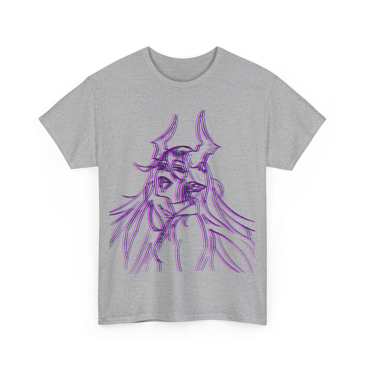 3D Rebel Anime Girl Cotton Tee