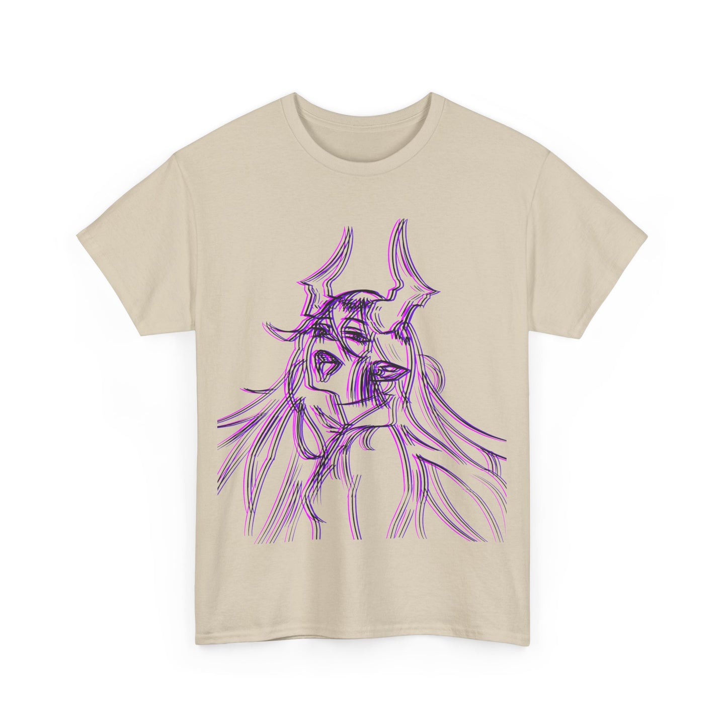 3D Rebel Anime Girl Cotton Tee