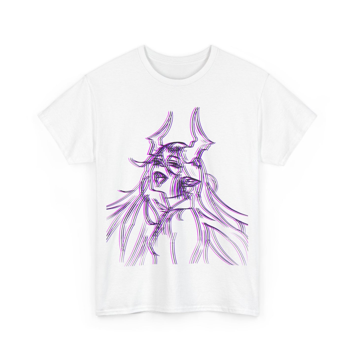 3D Rebel Anime Girl Cotton Tee