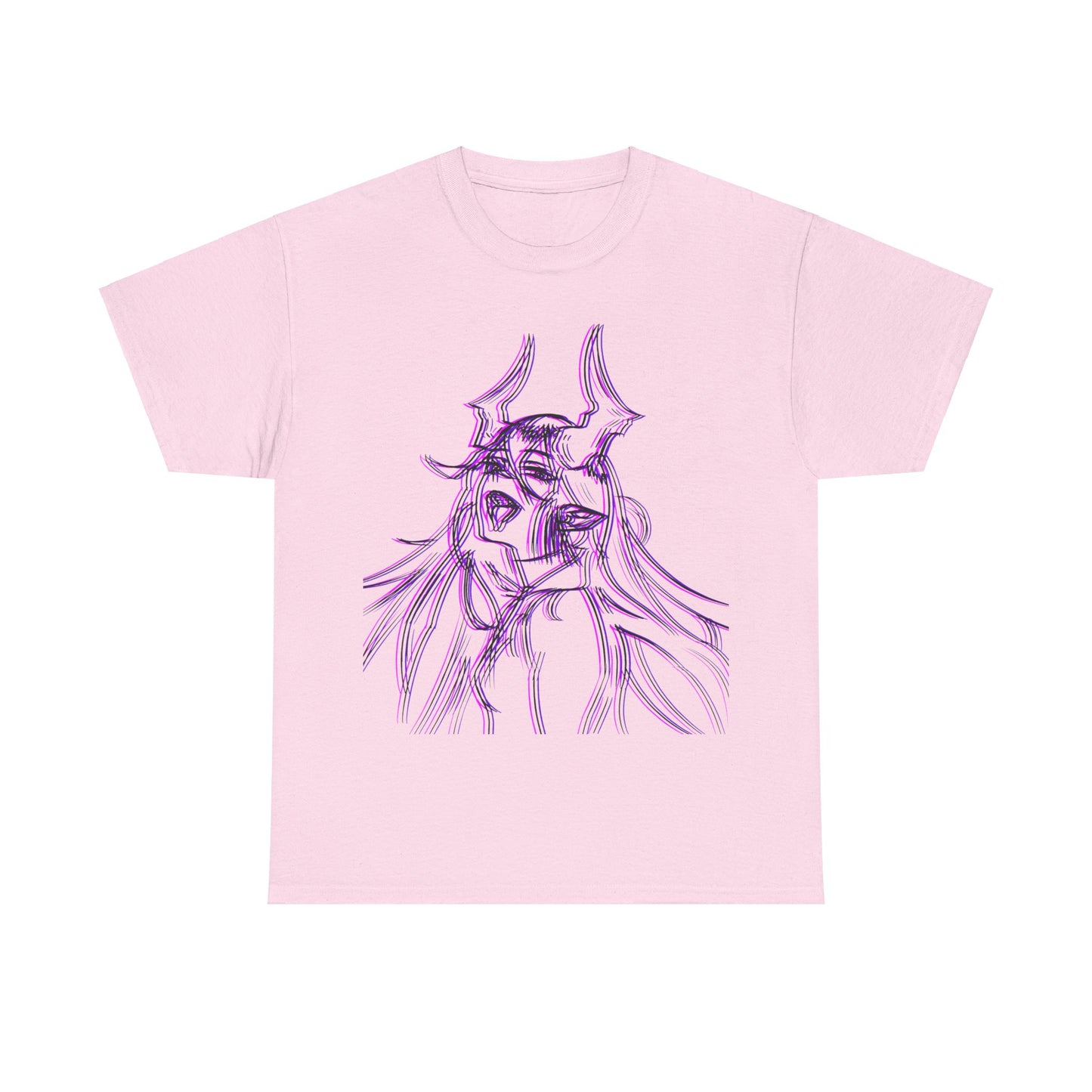 3D Rebel Anime Girl Cotton Tee