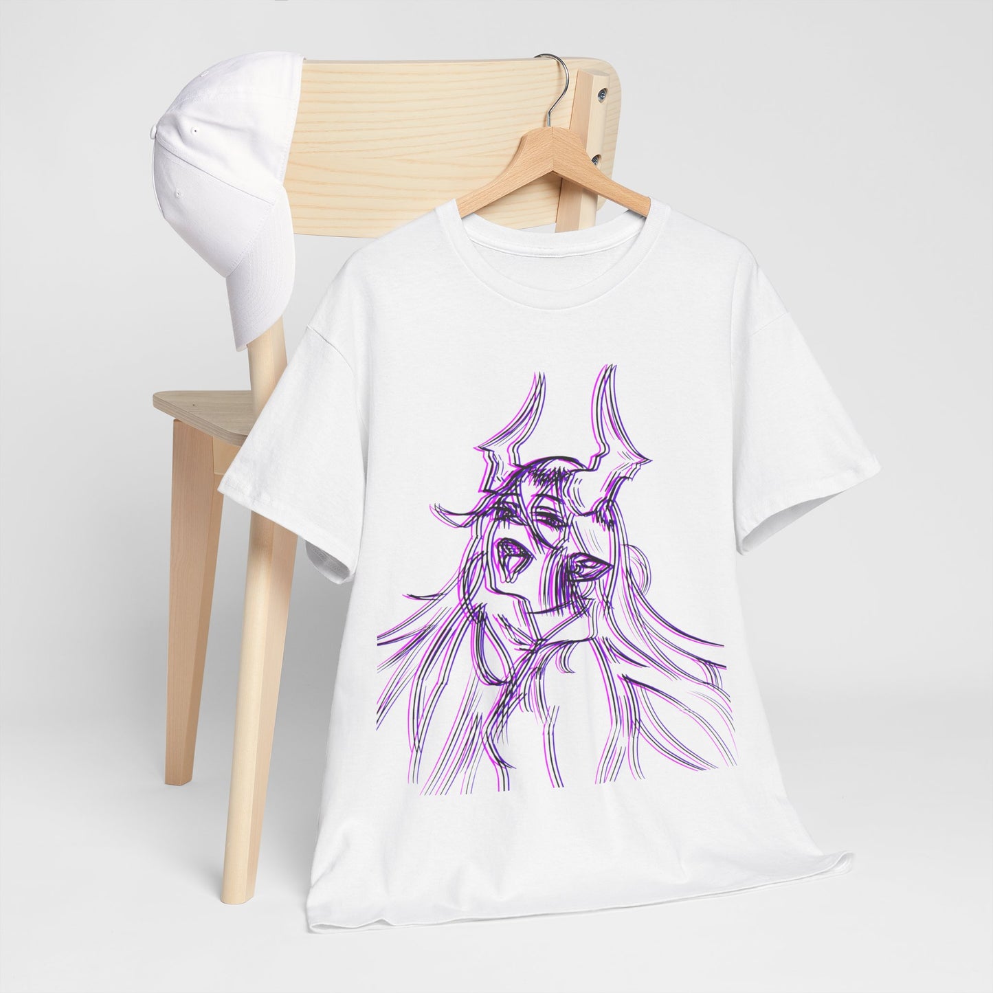 3D Rebel Anime Girl Cotton Tee