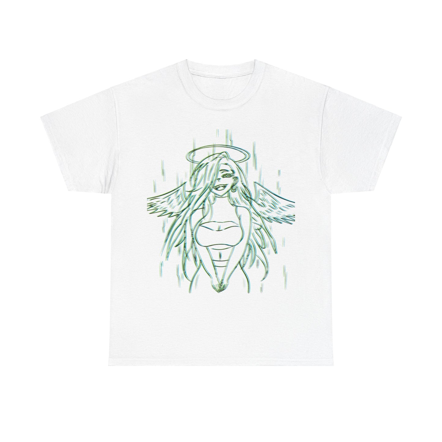 3D Anime Angel Girl Cotton Tee