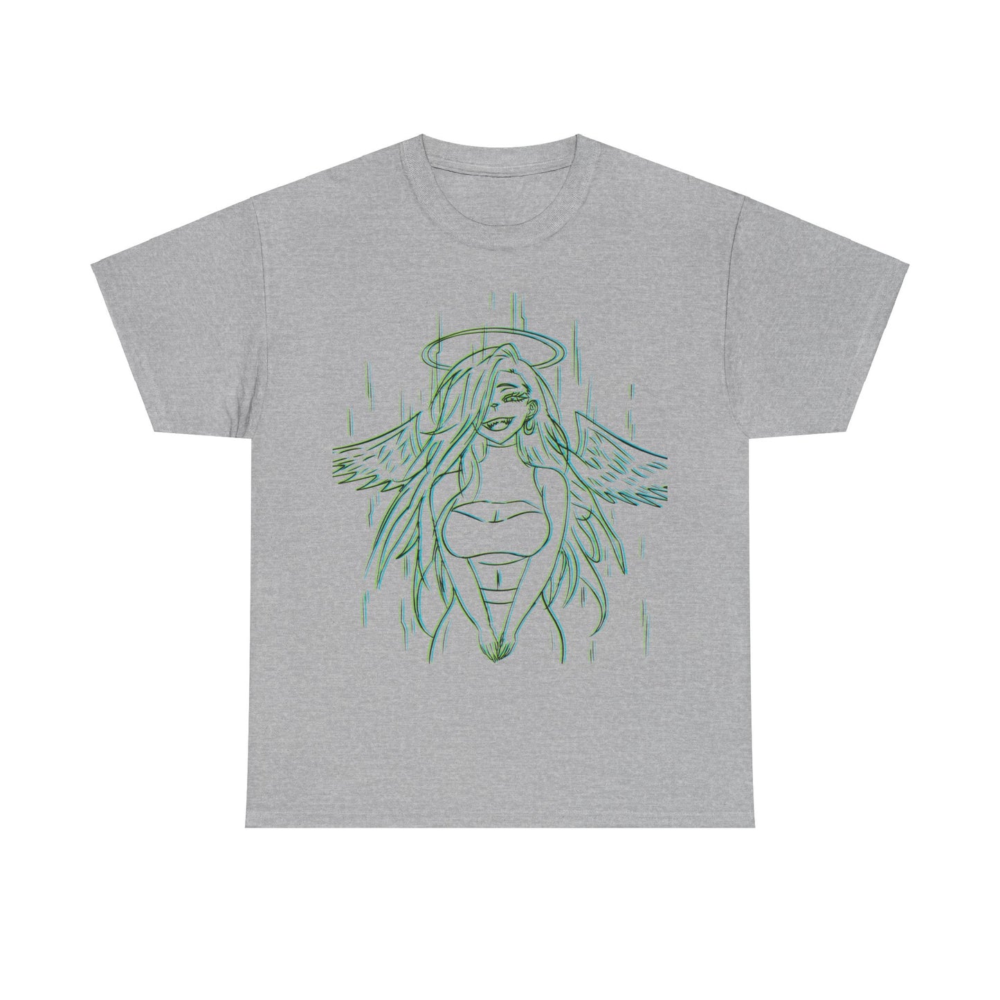 3D Anime Angel Girl Cotton Tee