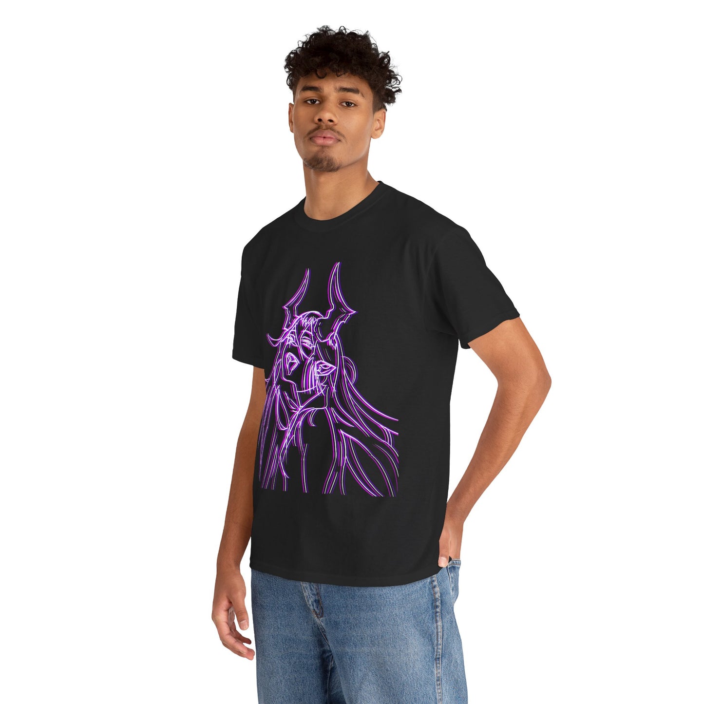 3D Rebel Anime Girl Cotton Tee