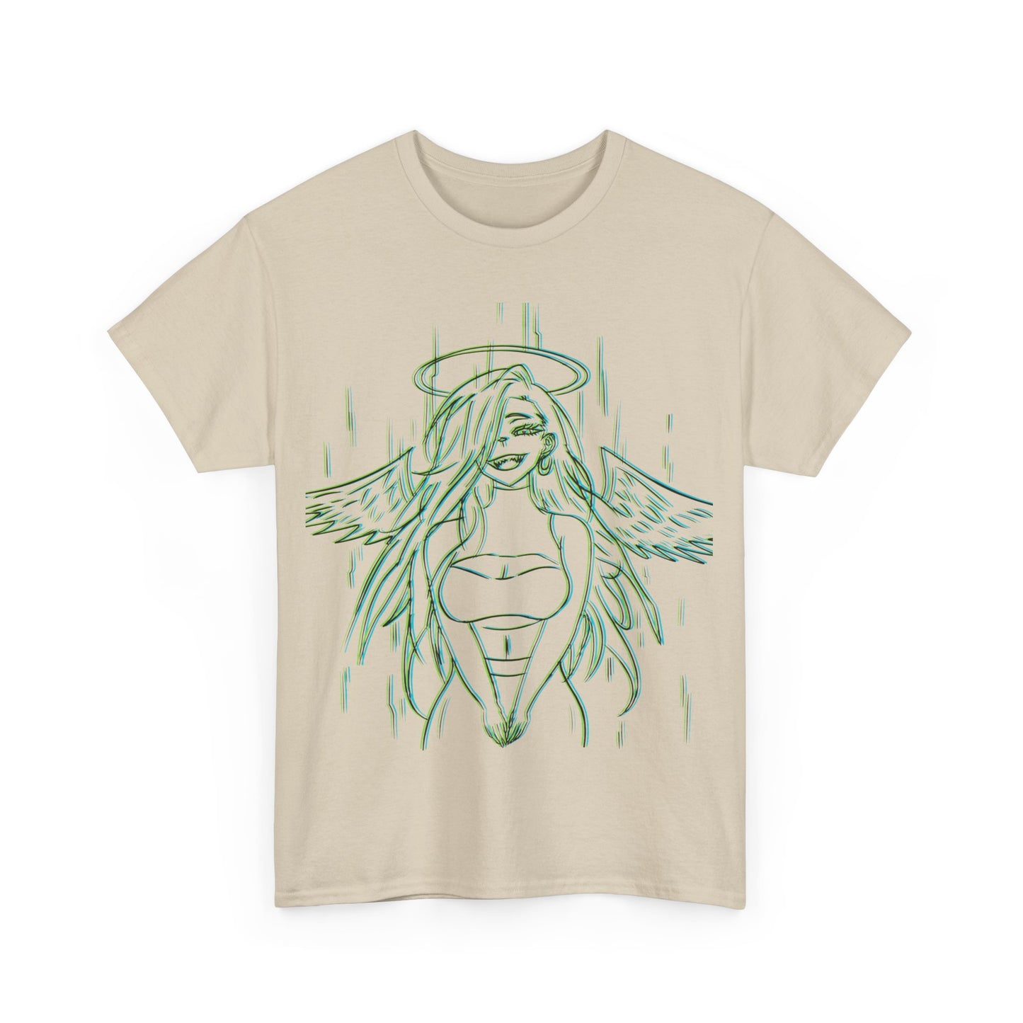 3D Anime Angel Girl Cotton Tee