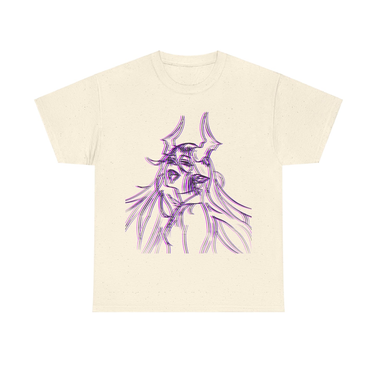 3D Rebel Anime Girl Cotton Tee