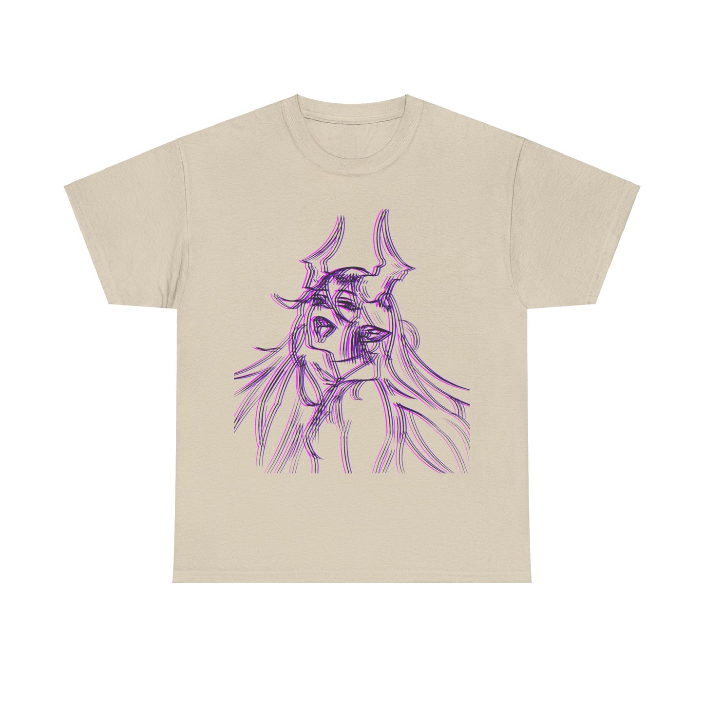 3D Rebel Anime Girl Cotton Tee