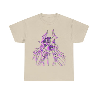 3D Rebel Anime Girl Cotton Tee