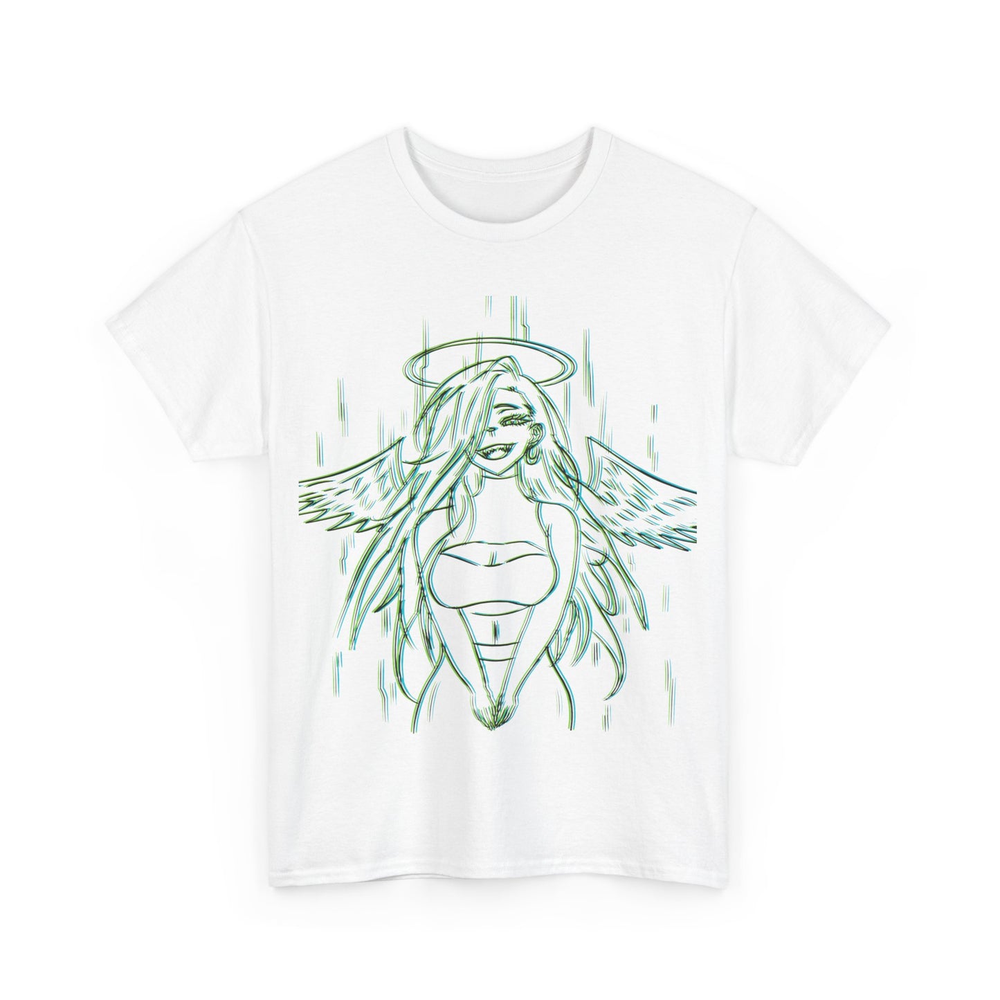 3D Anime Angel Girl Cotton Tee